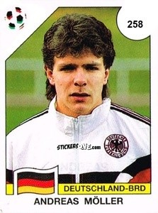 Figurina Andreas Möller - Campeonato De Futebol Mundial 1990 n. 258 - Panini