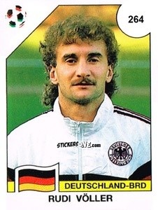 Cromo Rudi Völler - Campeonato De Futebol Mundial 1990 n. 264 - Panini