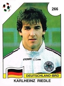 Cromo Karlheinz Riedle - Campeonato De Futebol Mundial 1990 n. 266 - Panini