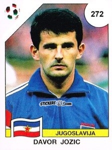 Cromo Davor Jozic - Campeonato De Futebol Mundial 1990 n. 272 - Panini