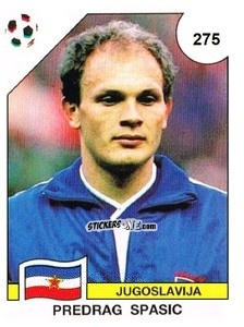 Cromo Predrag Spasic - Campeonato De Futebol Mundial 1990 n. 275 - Panini