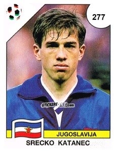 Sticker Srecko Katanec - Campeonato De Futebol Mundial 1990 n. 277 - Panini