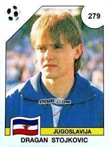 Cromo Dragan Stojkovic - Campeonato De Futebol Mundial 1990 n. 279 - Panini