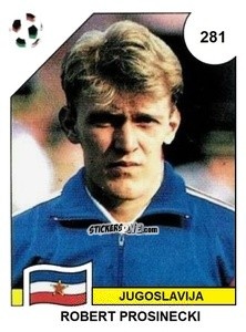 Cromo Robert Prosinecki - Campeonato De Futebol Mundial 1990 n. 281 - Panini