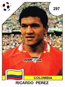 Cromo Ricardo Perez - Campeonato De Futebol Mundial 1990 n. 297 - Panini