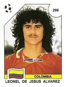 Sticker Leonel De Jesus Alvarez - Campeonato De Futebol Mundial 1990 n. 298 - Panini