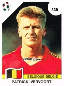 Cromo Patrick Vervoort - Campeonato De Futebol Mundial 1990 n. 339 - Panini