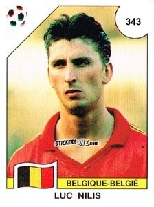 Cromo Luc Nilis - Campeonato De Futebol Mundial 1990 n. 343 - Panini