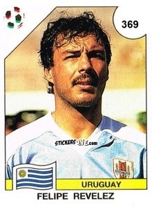 Sticker Felipe Revelez - Campeonato De Futebol Mundial 1990 n. 369 - Panini