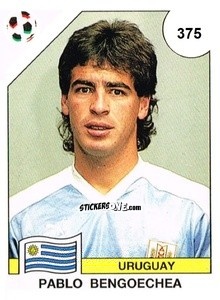 Figurina Pablo Bengoechea - Campeonato De Futebol Mundial 1990 n. 375 - Panini