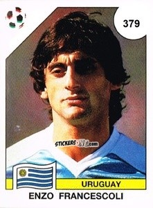 Cromo Enzo Francescoli - Campeonato De Futebol Mundial 1990 n. 379 - Panini