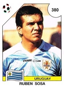 Cromo Ruben Sosa - Campeonato De Futebol Mundial 1990 n. 380 - Panini