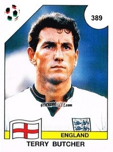 Figurina Terry Butcher - Campeonato De Futebol Mundial 1990 n. 389 - Panini