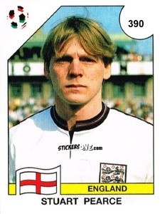 Figurina Stuart Pearce - Campeonato De Futebol Mundial 1990 n. 390 - Panini