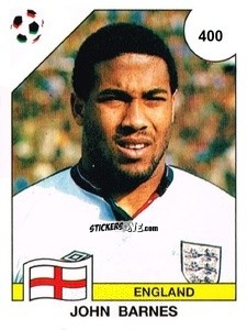 Figurina John Barnes - Campeonato De Futebol Mundial 1990 n. 400 - Panini