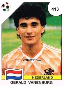 Figurina Gerald Vanenburg - Campeonato De Futebol Mundial 1990 n. 413 - Panini