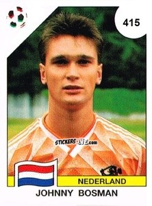 Cromo Johnny Bosman - Campeonato De Futebol Mundial 1990 n. 415 - Panini