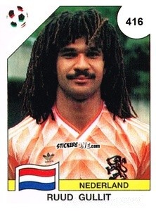Cromo Ruud Gullit - Campeonato De Futebol Mundial 1990 n. 416 - Panini