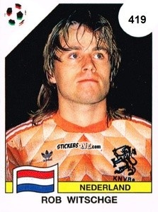 Sticker Rob Witschge - Campeonato De Futebol Mundial 1990 n. 419 - Panini