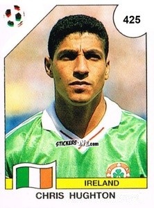 Figurina Chris Hughton - Campeonato De Futebol Mundial 1990 n. 425 - Panini