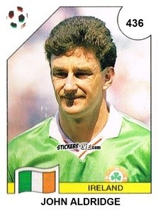 Figurina John Aldridge - Campeonato De Futebol Mundial 1990 n. 436 - Panini