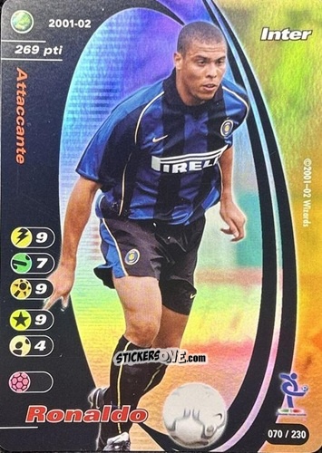 Figurina Ronaldo - Football Champions Italy 2001-2002 n. 70 - Wizards of The Coast