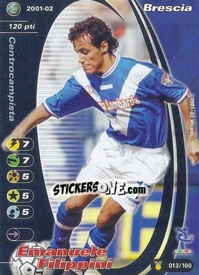 Cromo Emanuele Filippini - Football Champions Italy 2001-2002 n. u13 - Wizards of The Coast
