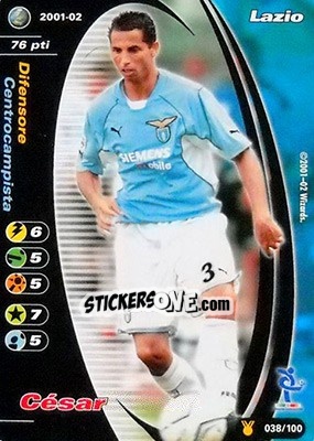 Cromo Cesar - Football Champions Italy 2001-2002 n. u38 - Wizards of The Coast