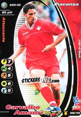 Figurina Carvalho Amauri - Football Champions Italy 2001-2002 n. u69 - Wizards of The Coast