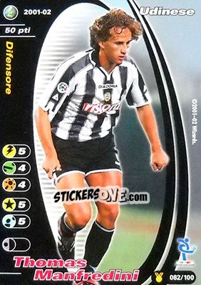 Cromo Thomas Manfredini - Football Champions Italy 2001-2002 n. u82 - Wizards of The Coast