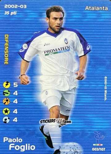Sticker Paolo Foglio - Football Champions Italy 2002-2003 n. 3 - Wizards of The Coast
