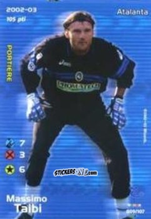 Figurina Massimo Taibi - Football Champions Italy 2002-2003 n. 9 - Wizards of The Coast