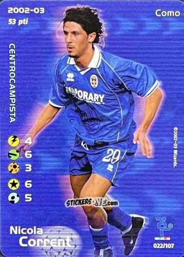 Cromo Nicola Corrent - Football Champions Italy 2002-2003 n. 22 - Wizards of The Coast