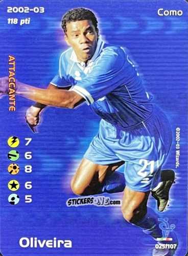 Sticker Oliveira - Football Champions Italy 2002-2003 n. 25 - Wizards of The Coast
