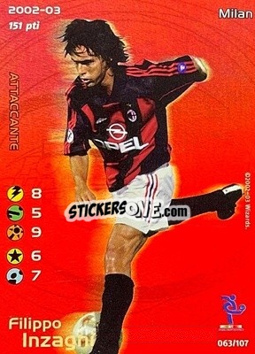 Cromo Filippo Inzaghi - Football Champions Italy 2002-2003 n. 63 - Wizards of The Coast