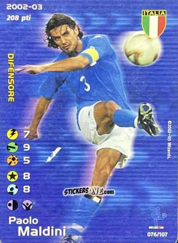 Sticker Paolo Maldini - Football Champions Italy 2002-2003 n. 76 - Wizards of The Coast