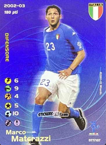 Figurina Marco Materazzi - Football Champions Italy 2002-2003 n. 77 - Wizards of The Coast