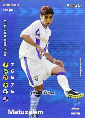Sticker Matuzalem - Football Champions Italy 2002-2003 n. u16 - Wizards of The Coast