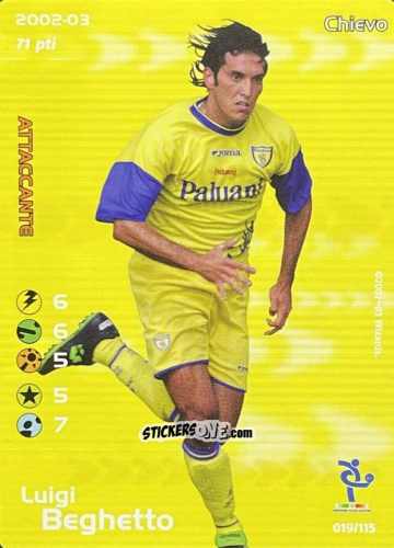 Figurina Luigi Beghetto - Football Champions Italy 2002-2003 n. u19 - Wizards of The Coast