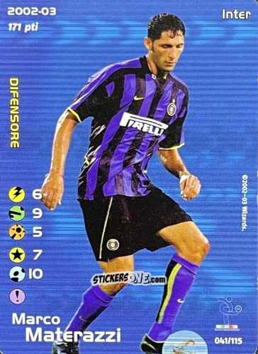 Figurina Marco Materazzi - Football Champions Italy 2002-2003 n. u41 - Wizards of The Coast