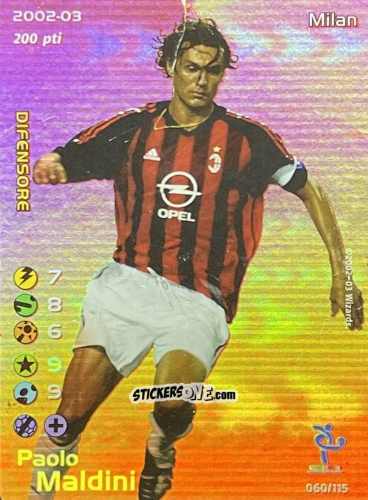 Sticker Paolo Maldini - Football Champions Italy 2002-2003 n. u60 - Wizards of The Coast