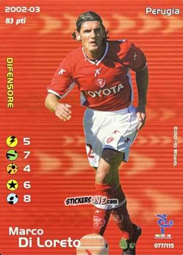 Sticker Marco Di Loreto - Football Champions Italy 2002-2003 n. u77 - Wizards of The Coast