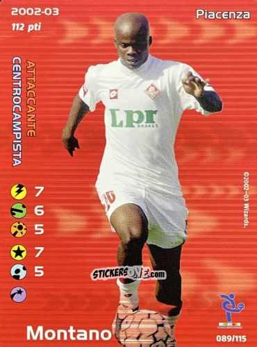 Cromo Montano - Football Champions Italy 2002-2003 n. u89 - Wizards of The Coast