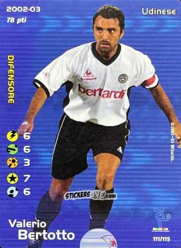 Sticker Valerio Bertotto - Football Champions Italy 2002-2003 n. u111 - Wizards of The Coast