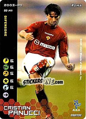 Cromo Christian Panucci - Football Champions Italy 2003-2004 n. 88 - Wizards of The Coast