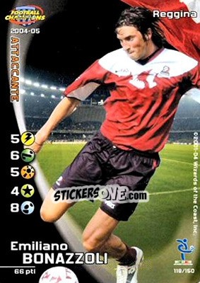 Figurina Emiliano Bonazzoli - Football Champions Italy 2004-2005 n. 118 - Wizards of The Coast