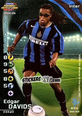 Figurina Edgar Davis - Football Champions Italy 2004-2005 n. 44 - Wizards of The Coast