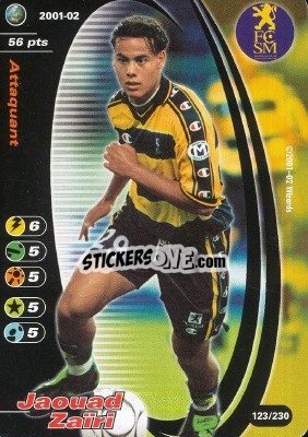 Figurina Jaoad Zairi - Football Champions France 2001-2002 n. 123 - Wizards of The Coast