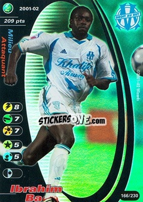 Figurina Ibrahim Ba - Football Champions France 2001-2002 n. 166 - Wizards of The Coast