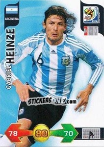 Sticker Gabriel Heinze - FIFA World Cup South Africa 2010. Adrenalyn XL (UK edition) n. 3 - Panini